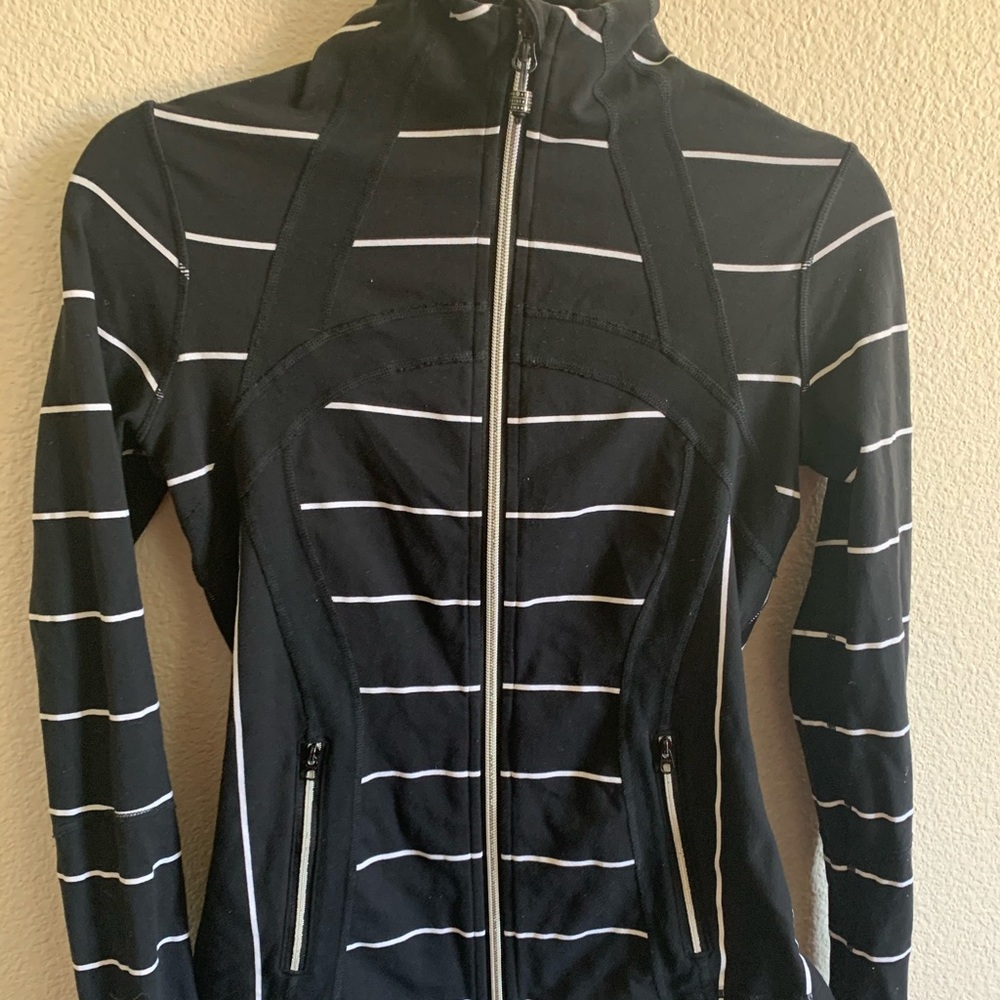 Lululemon Define Jacket Black and White Stripes